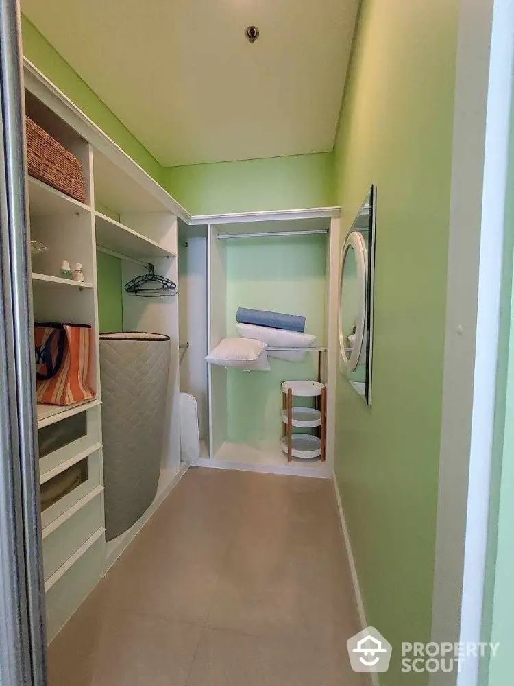 Spacious walk-in closet with ample storage and modern design