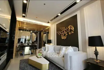 Luxurious modern living room with elegant decor and stylish furniture