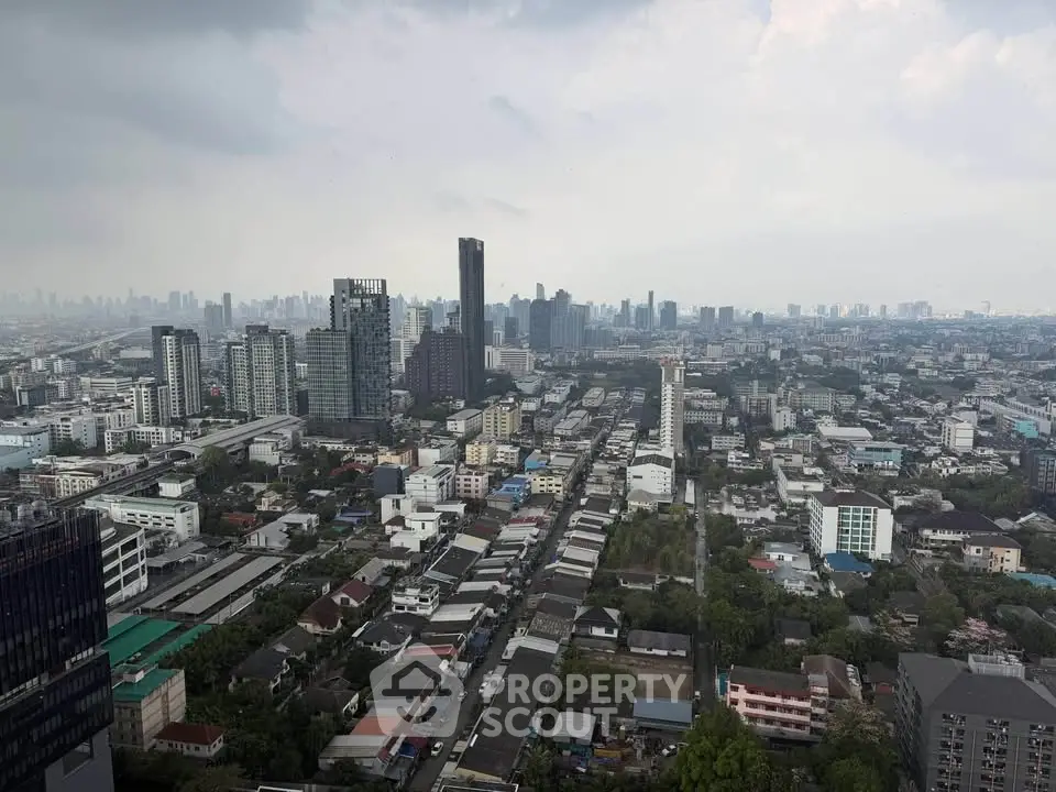 Stunning cityscape view showcasing urban skyline and high-rise buildings, perfect for real estate investment.