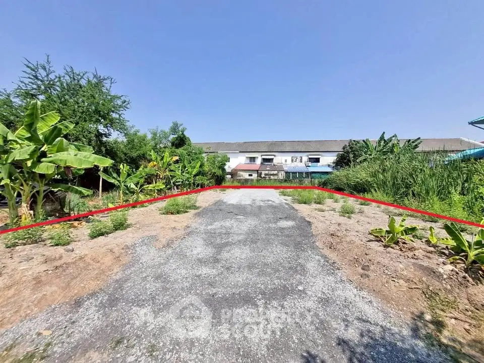 Spacious land plot with clear boundaries and lush greenery, ideal for development opportunities.