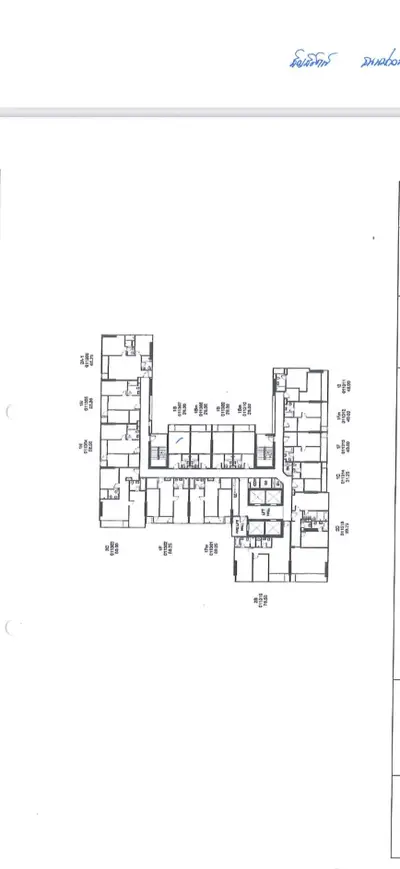 Detailed floor plan showcasing apartment layout with multiple units and corridors.