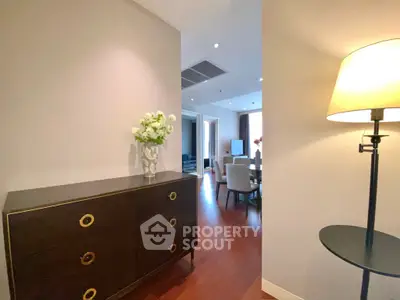 Elegant interior with modern furniture and stylish decor in a spacious living area.