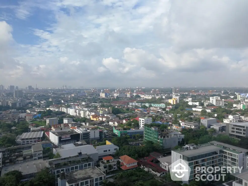 Stunning cityscape view from high-rise building showcasing urban landscape and skyline.