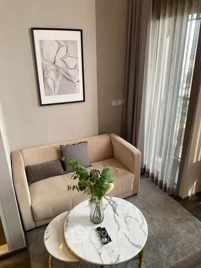 Chic modern living room with elegant decor and natural light