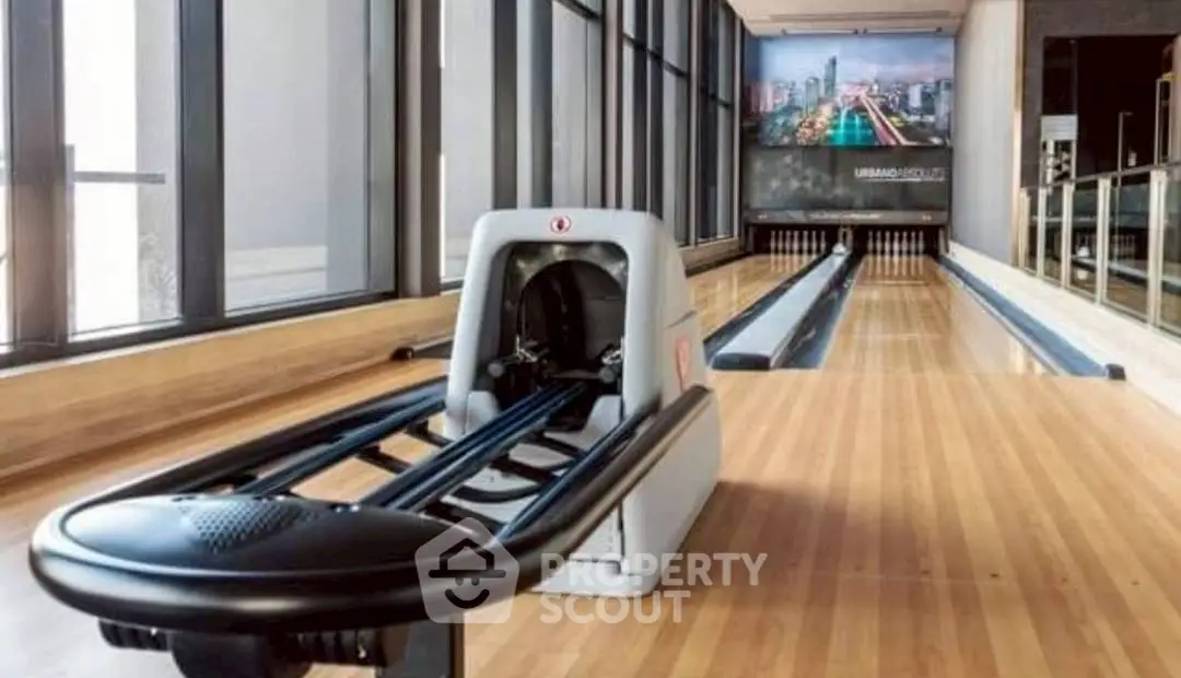 Luxurious residential building with private bowling alley amenity.