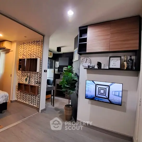 Modern apartment interior with stylish decor and open layout