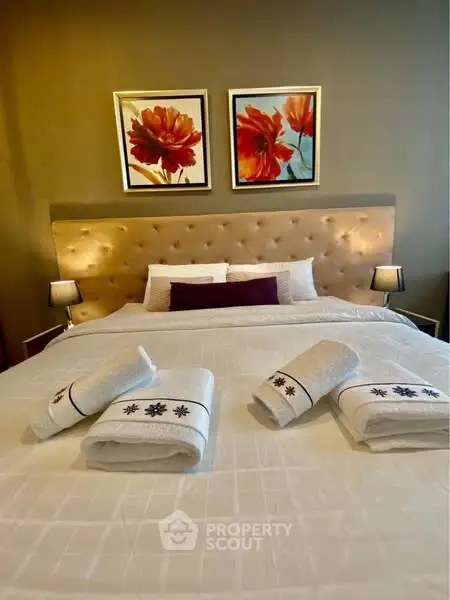 Luxurious bedroom with elegant decor and plush bedding for ultimate comfort.