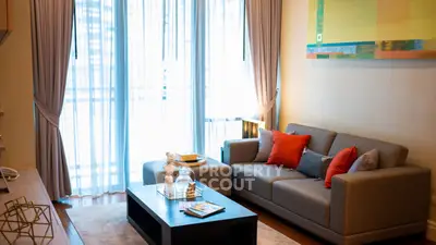 Modern living room with stylish decor and natural light