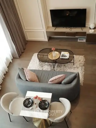 Stylish modern living room with elegant furniture and cozy decor
