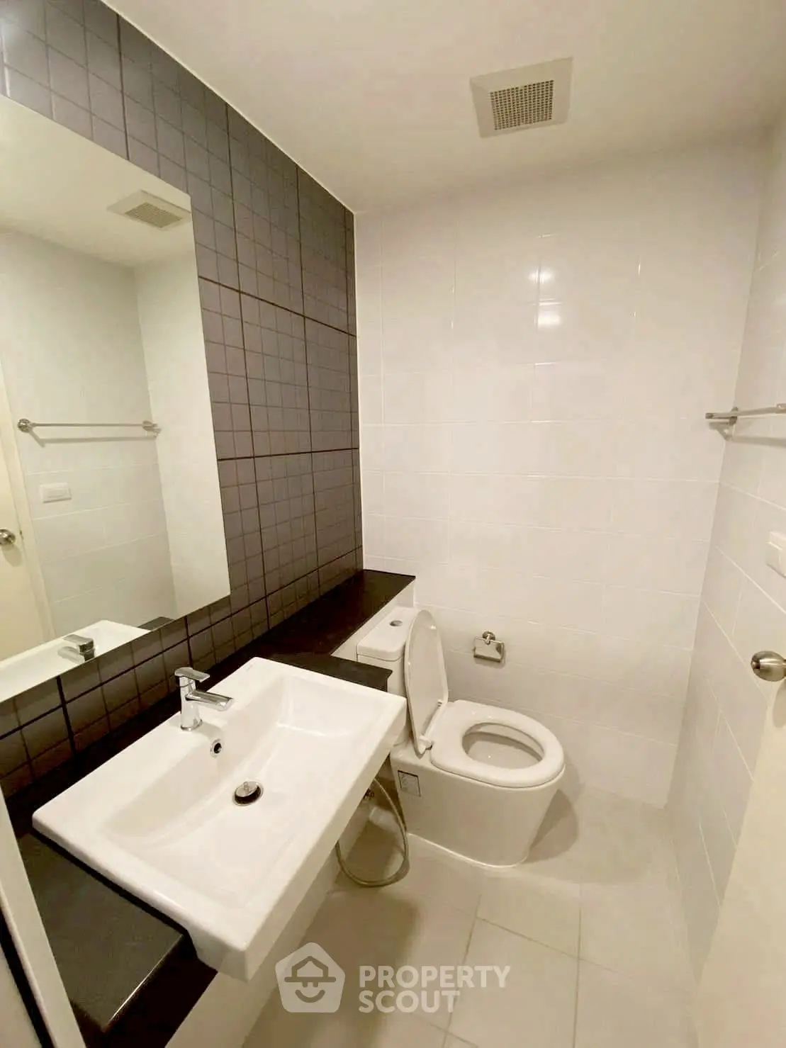 Modern bathroom with sleek fixtures and contemporary design