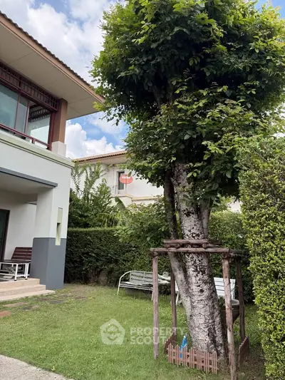 Charming suburban home with lush garden and mature trees, perfect for nature lovers seeking tranquility.