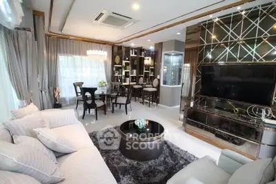 Luxurious living room with elegant decor and modern furnishings