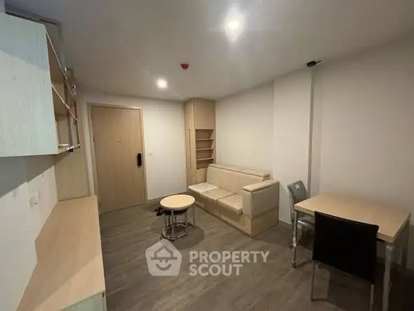 Modern living room with sleek furniture and minimalist design