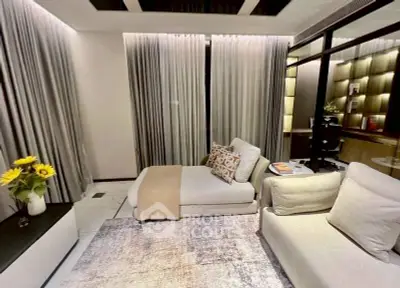 Luxurious living room with elegant decor and cozy seating area