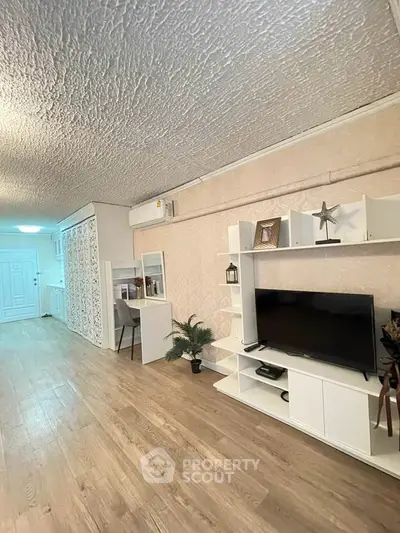 Modern living room with stylish decor and open layout