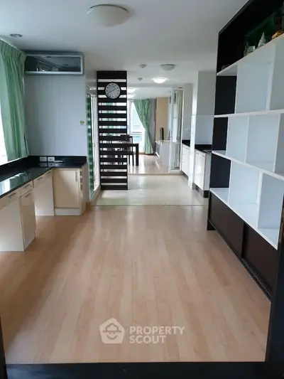 Spacious modern kitchen with open layout and sleek design