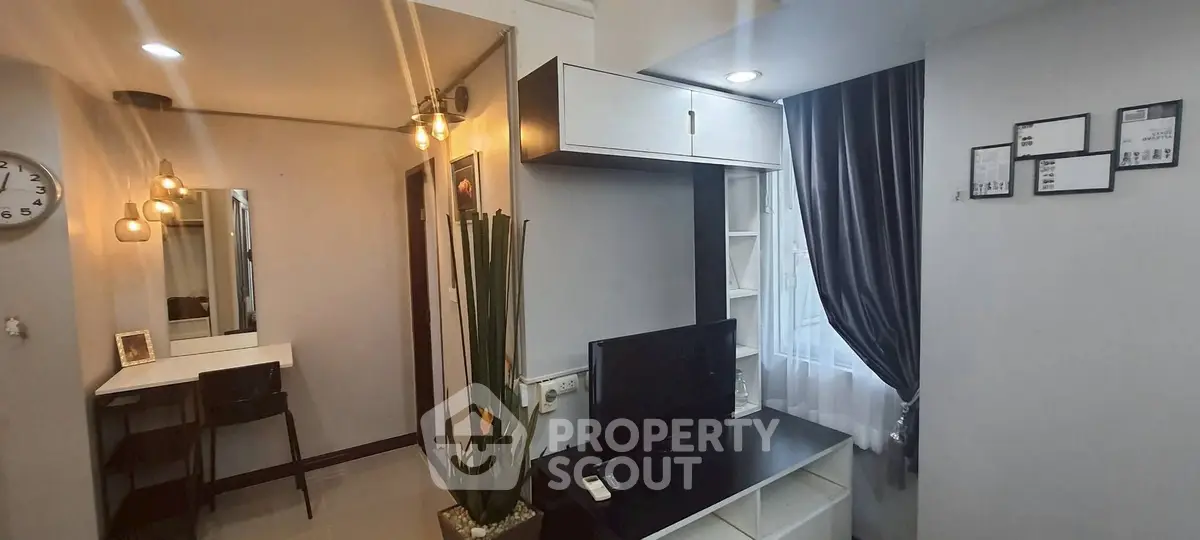 Modern living room with sleek furniture and stylish decor