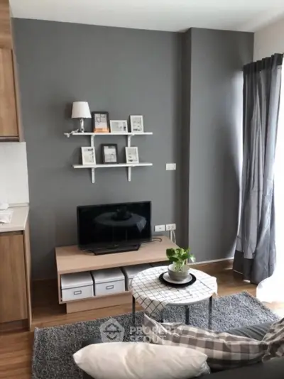 Modern living room with stylish decor and natural light