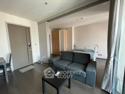 Modern studio apartment with open layout and stylish furnishings