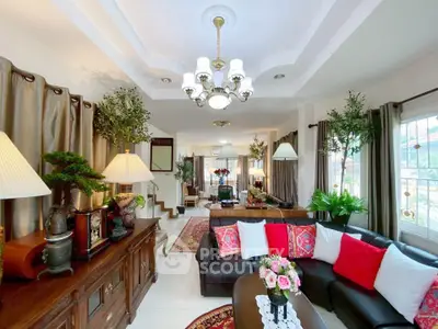 Luxurious living room with elegant decor and plush seating, perfect for relaxation and entertaining.