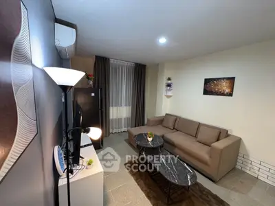 Modern living room with stylish decor and comfortable seating