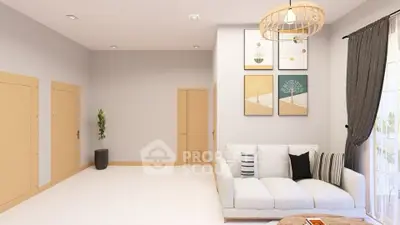 Spacious modern living room with elegant decor and natural light