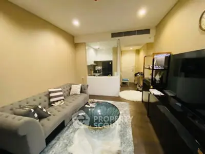 Stylish living room with modern decor and cozy ambiance