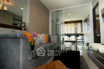 Stylish modern living room with plush sofa and elegant decor
