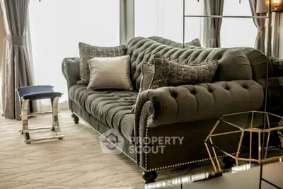 Luxurious living room with elegant sofa and stylish decor