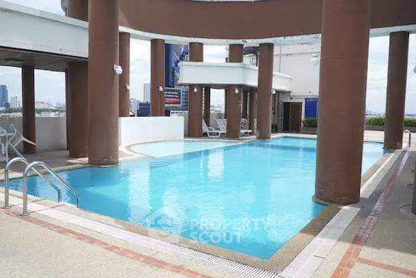 Luxurious rooftop pool with stunning city views and modern design.