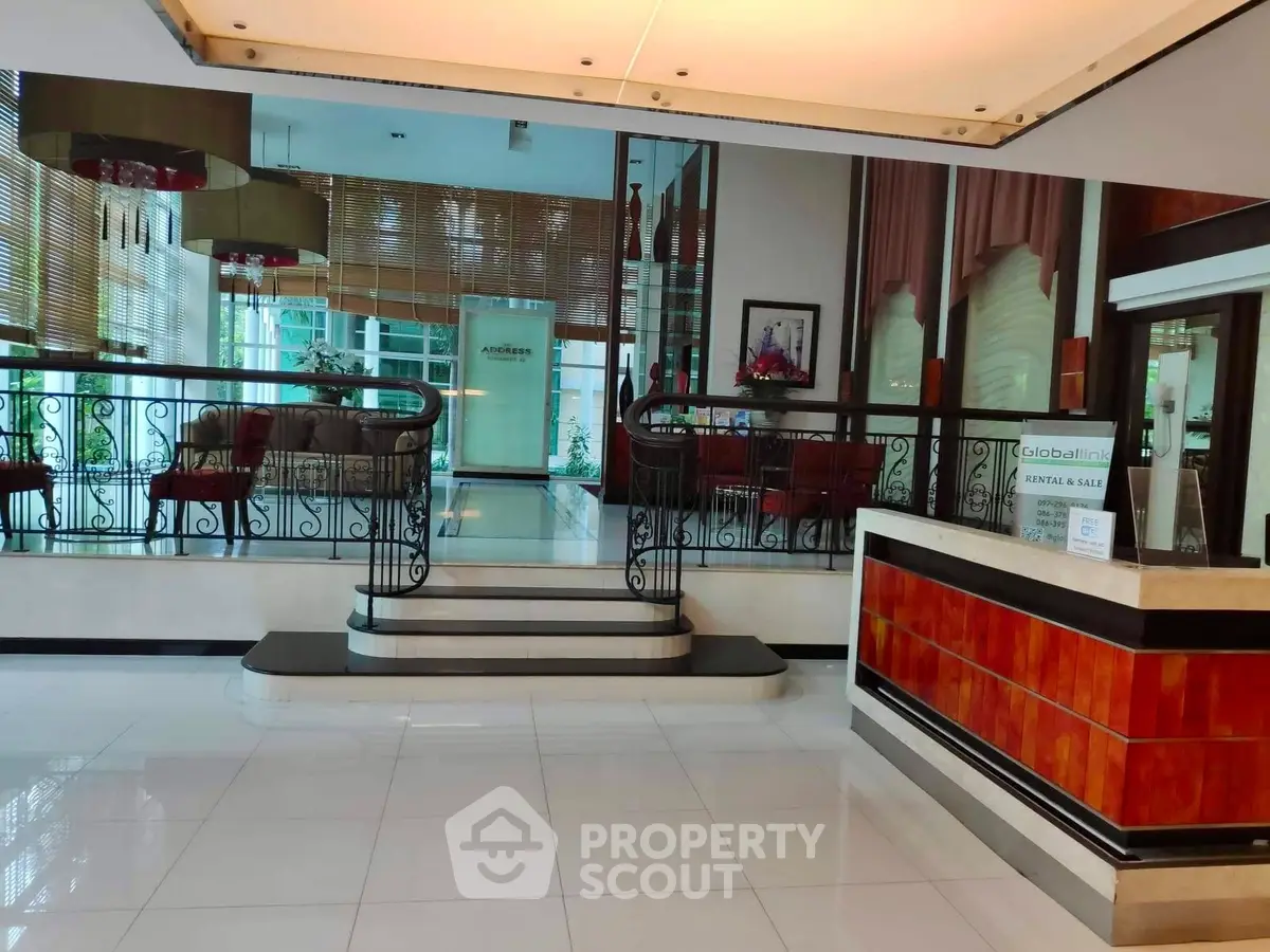 Elegant lobby entrance with modern design and stylish decor