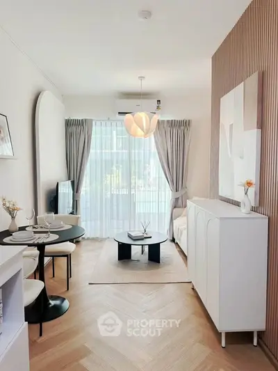 Stylish modern living room with elegant decor and natural light
