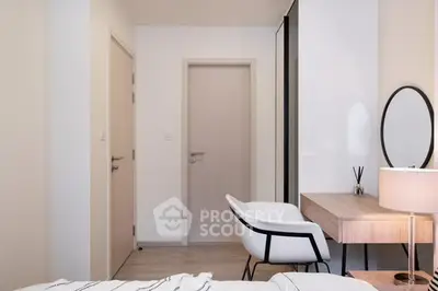 Modern bedroom with stylish furniture and elegant decor