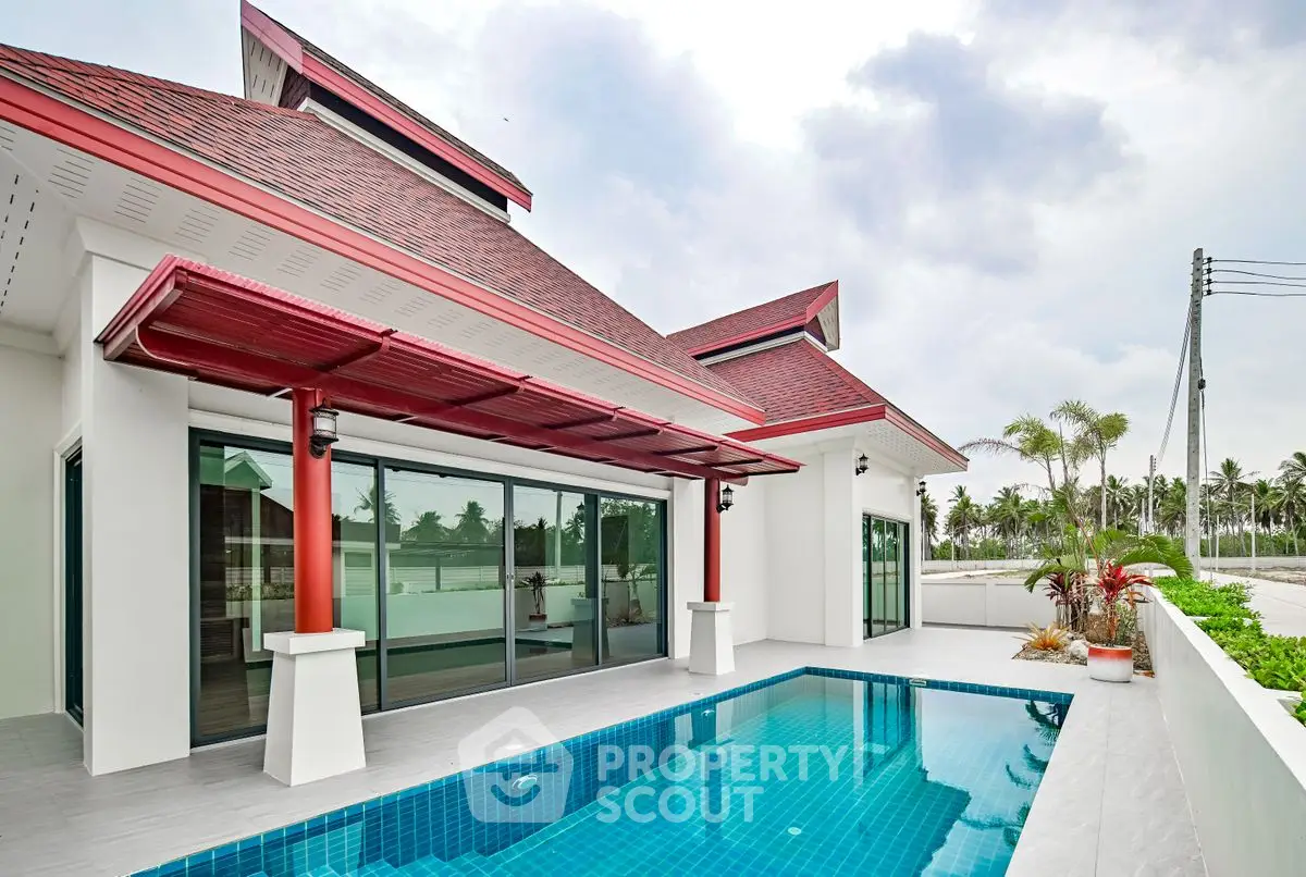 Stunning modern villa with private pool and spacious terrace, perfect for luxury living.