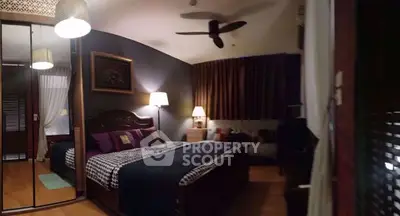 Elegant bedroom with cozy lighting and stylish decor