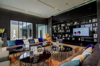 Luxurious modern living room with plush seating and stylish decor