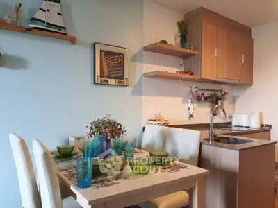 Charming kitchen with modern decor and dining setup