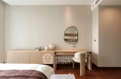 Elegant bedroom with modern furniture and stylish decor