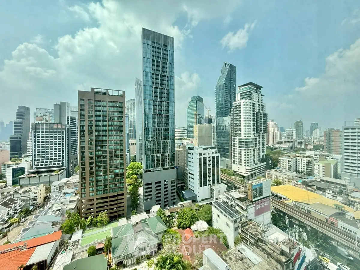 Stunning cityscape view showcasing modern skyscrapers and urban landscape, perfect for real estate investment.