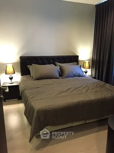 Cozy bedroom with elegant decor and soft lighting