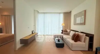 Modern living room with elegant decor and natural light