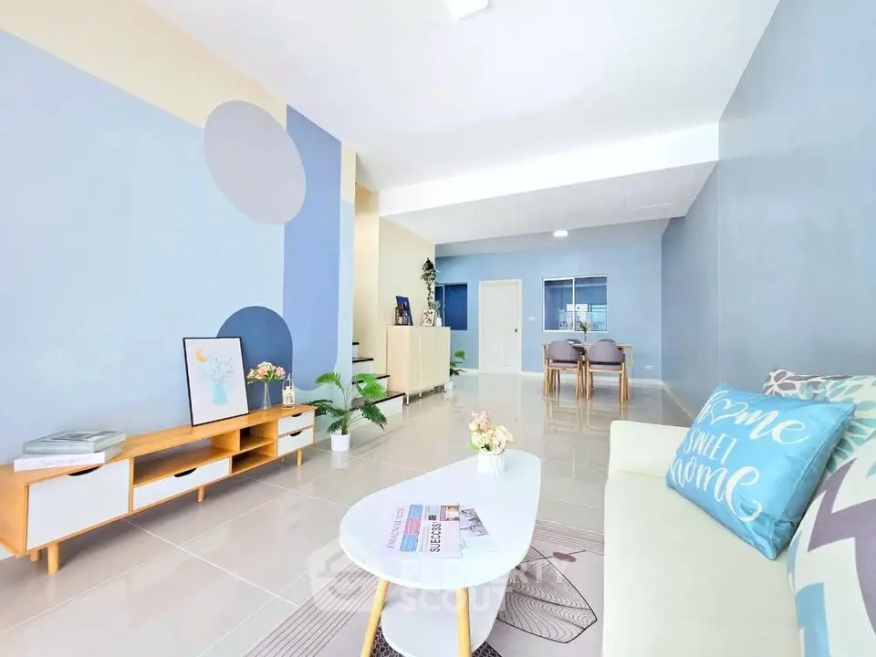 Bright modern living room with stylish decor and open layout