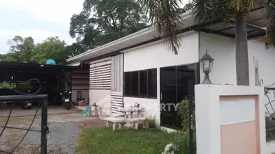 Charming single-story home with spacious outdoor area and lush greenery, perfect for serene living.