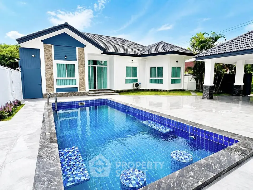 Stunning modern villa with private pool and elegant exterior design, perfect for luxury living.