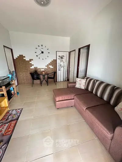 Cozy living room with modern decor and comfortable seating