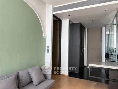 Modern living room with sleek design and comfortable seating