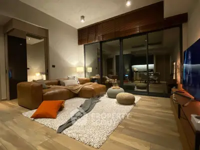Luxurious modern living room with cozy seating and stylish decor