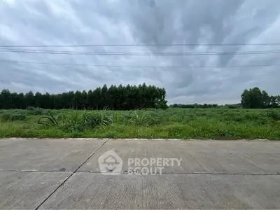 Expansive plot of land with lush greenery and overcast sky, ideal for development opportunities.