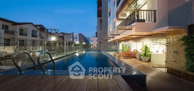Luxurious rooftop pool with stunning city views and elegant design