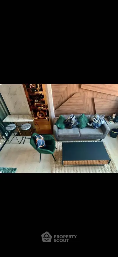 Stylish modern living room with elegant decor and cozy seating area